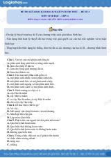 Đề thi giữa học kì 2 Sinh 11 Kết nối tri thức - Đề số 4